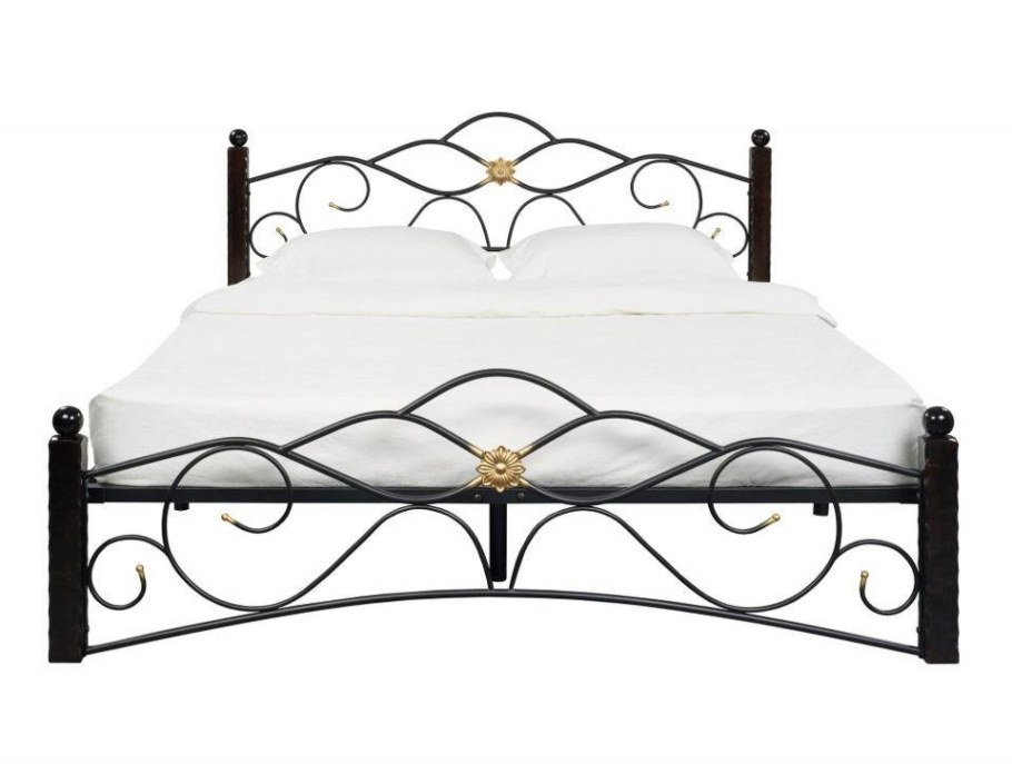 Кровать Garda 3 металл с патиной/береза