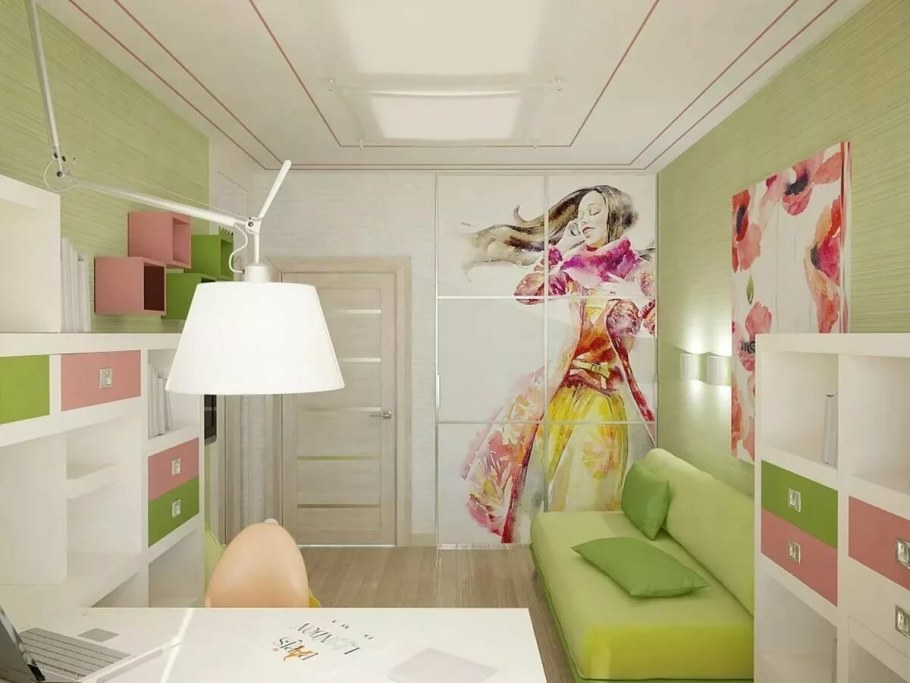 Детская комната для девочки 12 кв.м