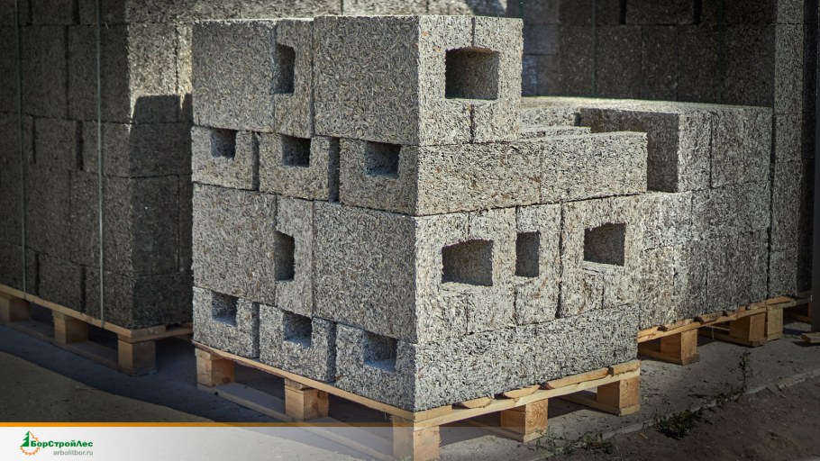 Арболит блок 300х400х600