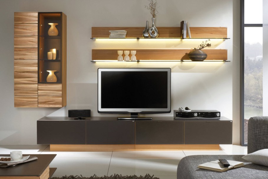 Мебель под телевизор в современном стиле в гостиную