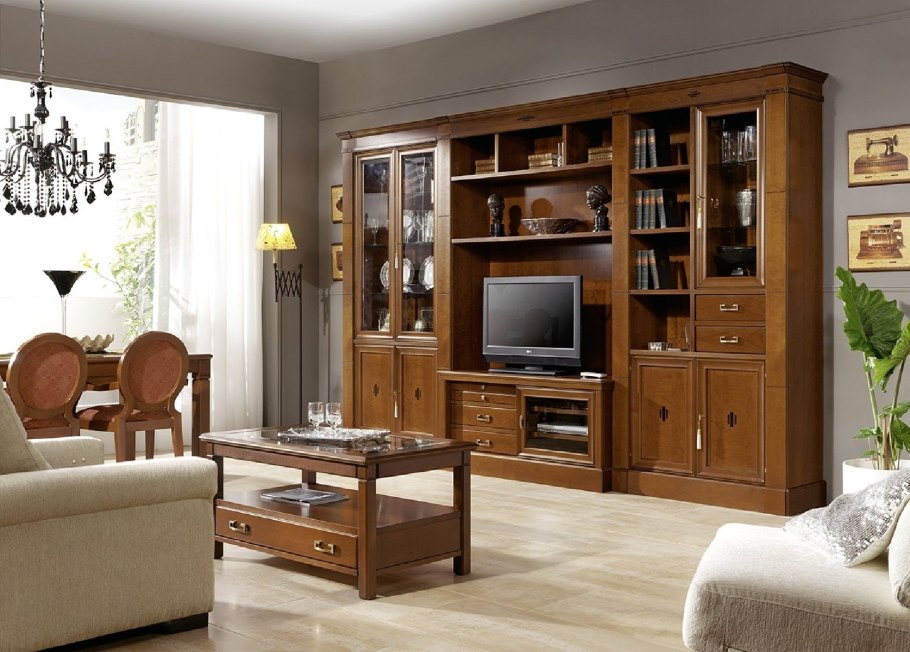 Классическая мебель для гостиной дерево