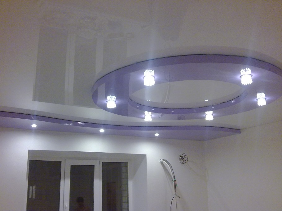 Многоуровневые натяжные потолки