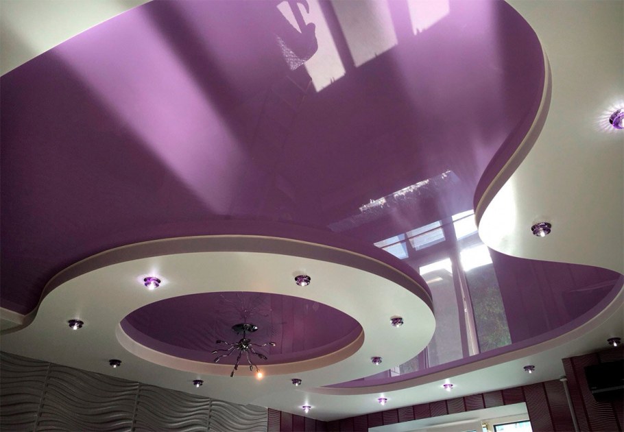 Красивые двухъярусные потолки