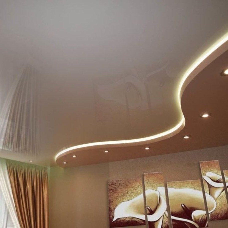 Многоуровневые натяжные потолки