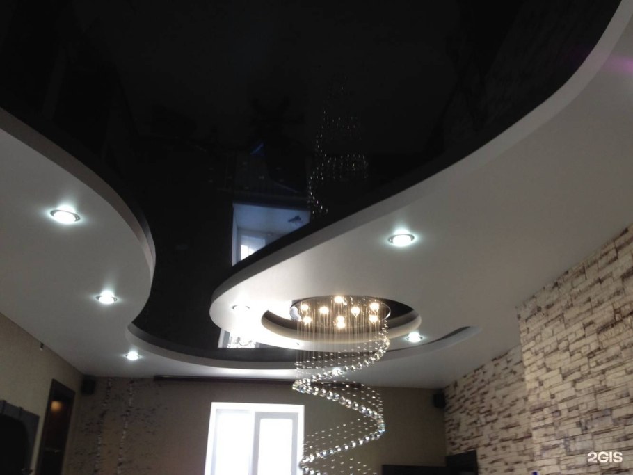 Двухуровн натяжные потолки