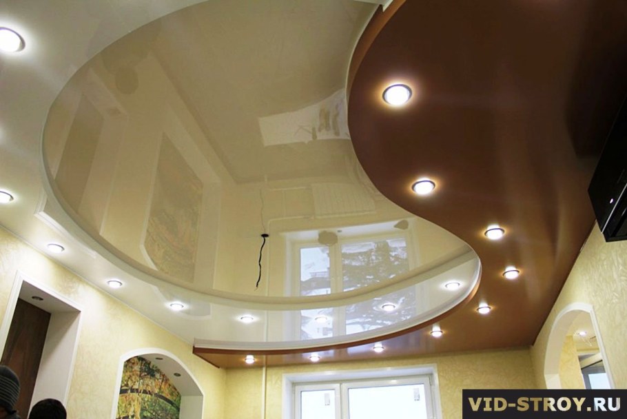 Многоуровневые натяжные потолки