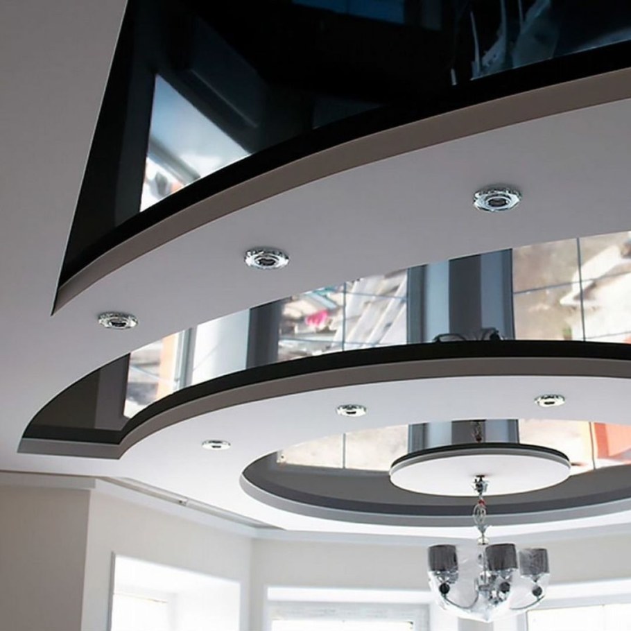 Многоуровневые натяжные потолки