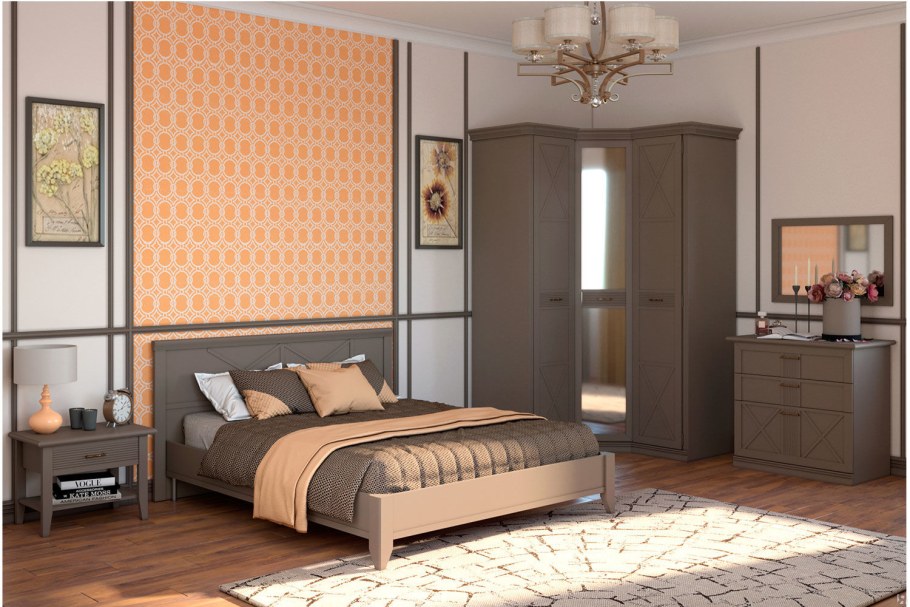 Ангстрем спальня Кантри серая