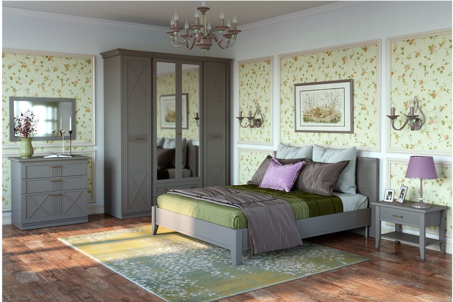 Ангстрем Кантри спальня серый камень