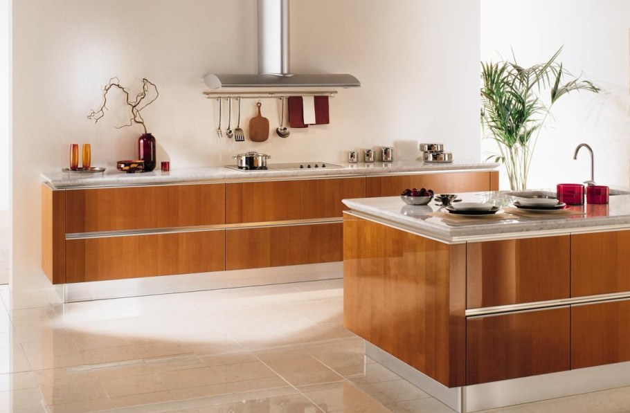 Кухня без навесных шкафов