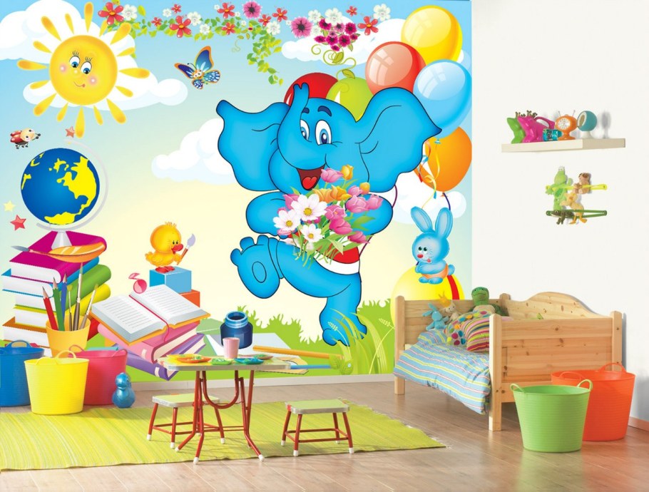 Украшение стены в группе детского сада