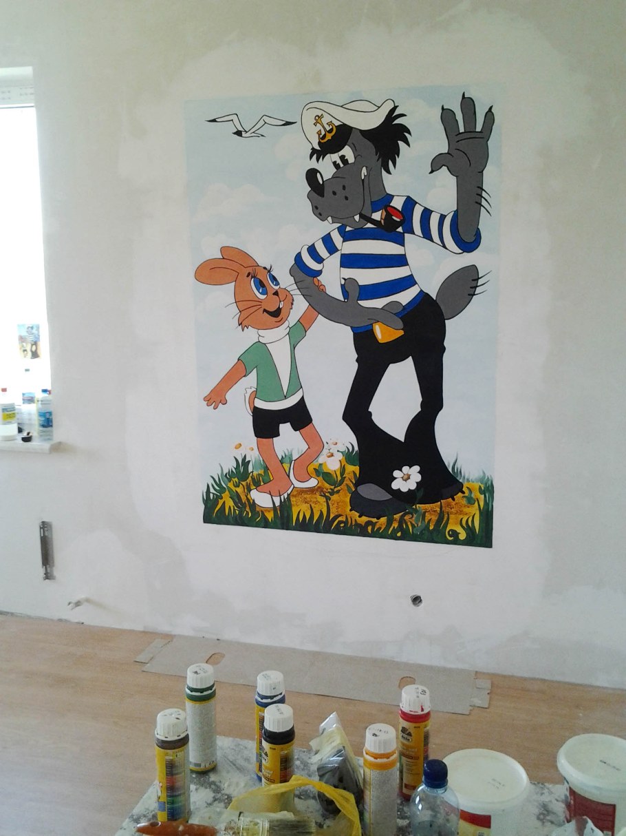 Мультяшные персонажи на стену