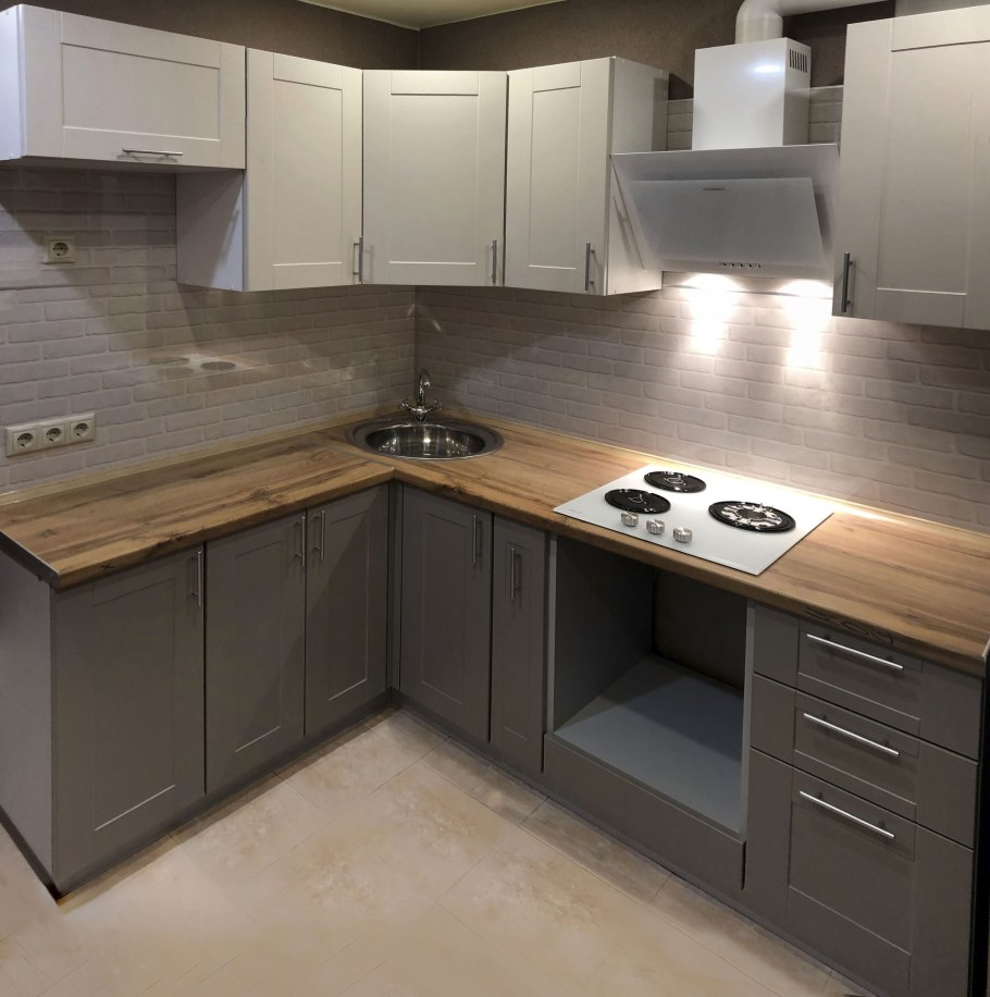 Кухня кремона коричнево бежевая