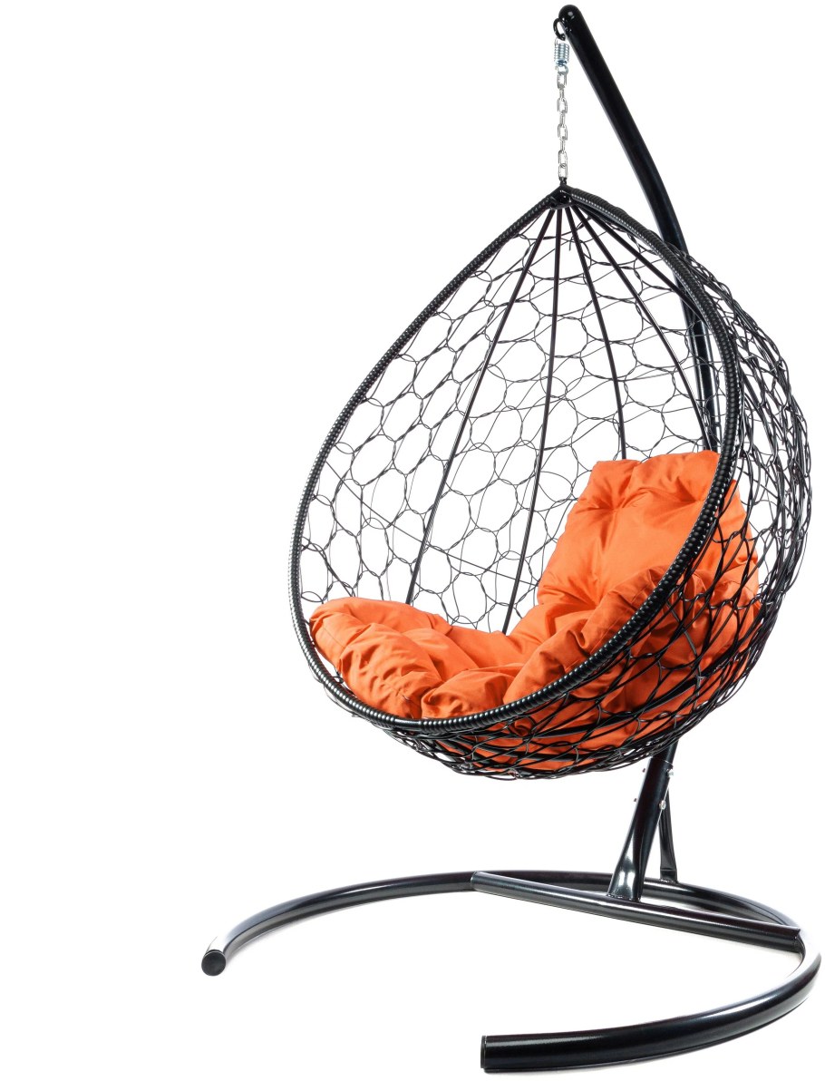 Кресло напольное кокон вращающийся круглый металл