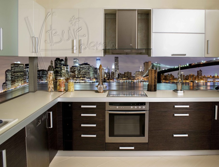 Вид на Бруклинский мост фартук для кухни