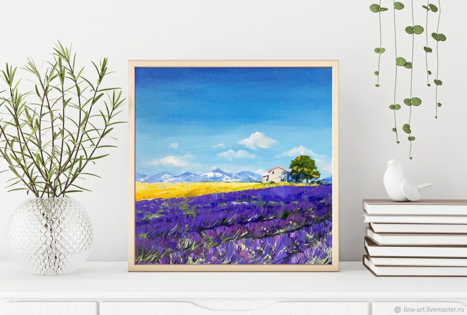 Картины с лавандой в интерьере