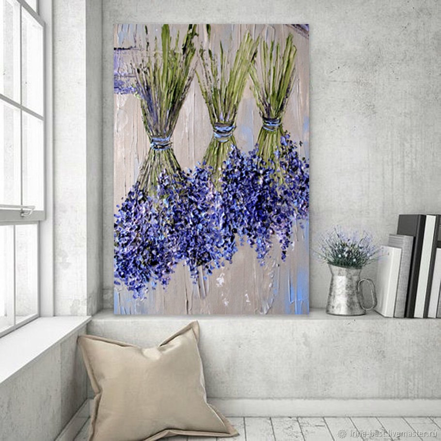 Цветы лаванды в интерьере