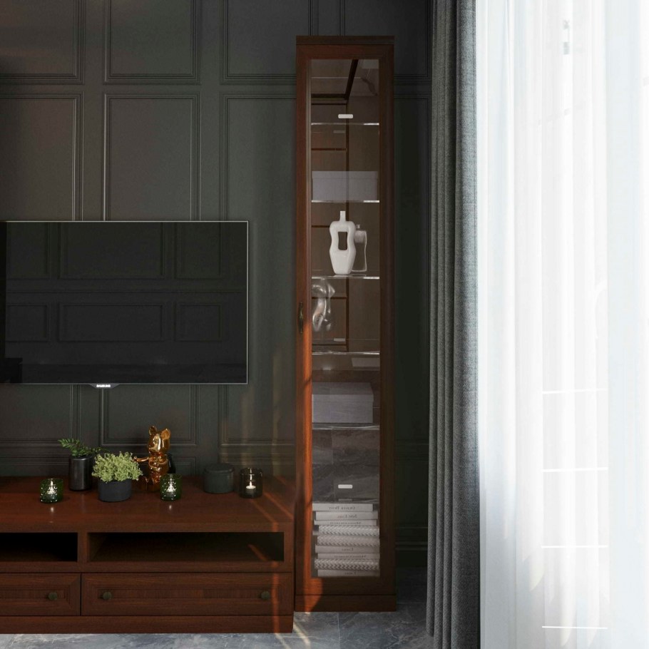 Лазурит шкаф витрина орех Артемида