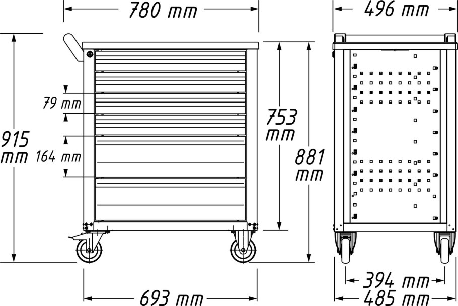 Тележка хазет инструментальная 177