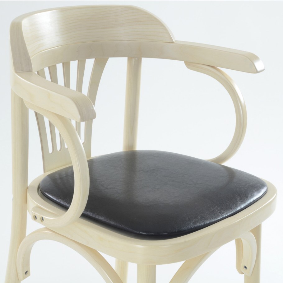 Стул Венский Классик беленый дуб с мягким сиденьем