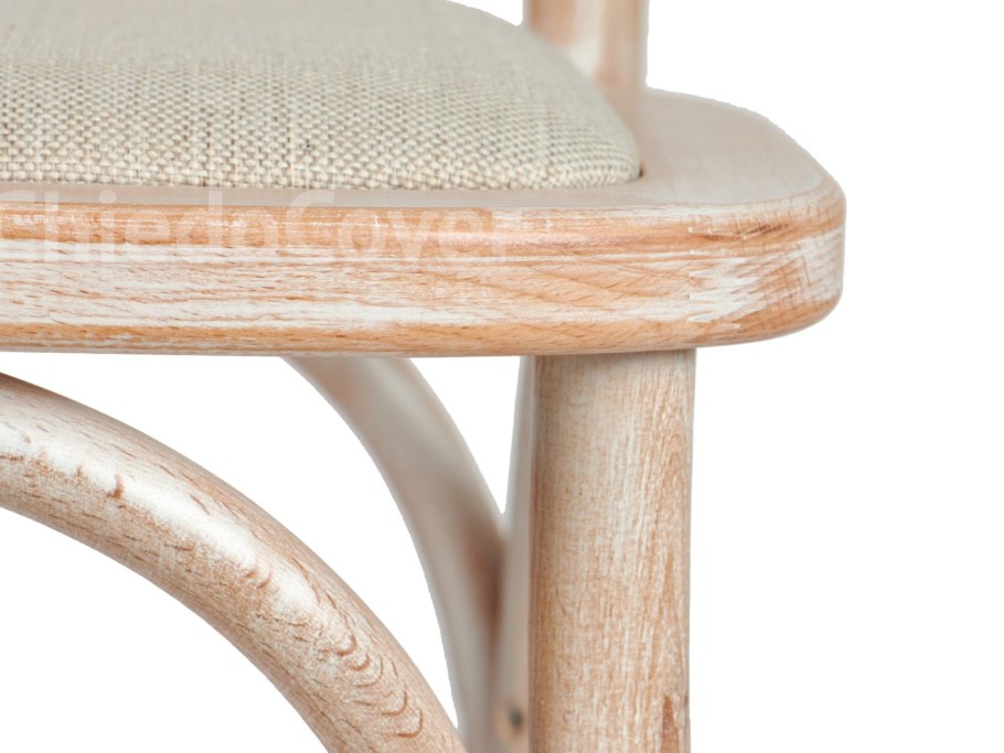 Стул Кроссбэк беленый дуб