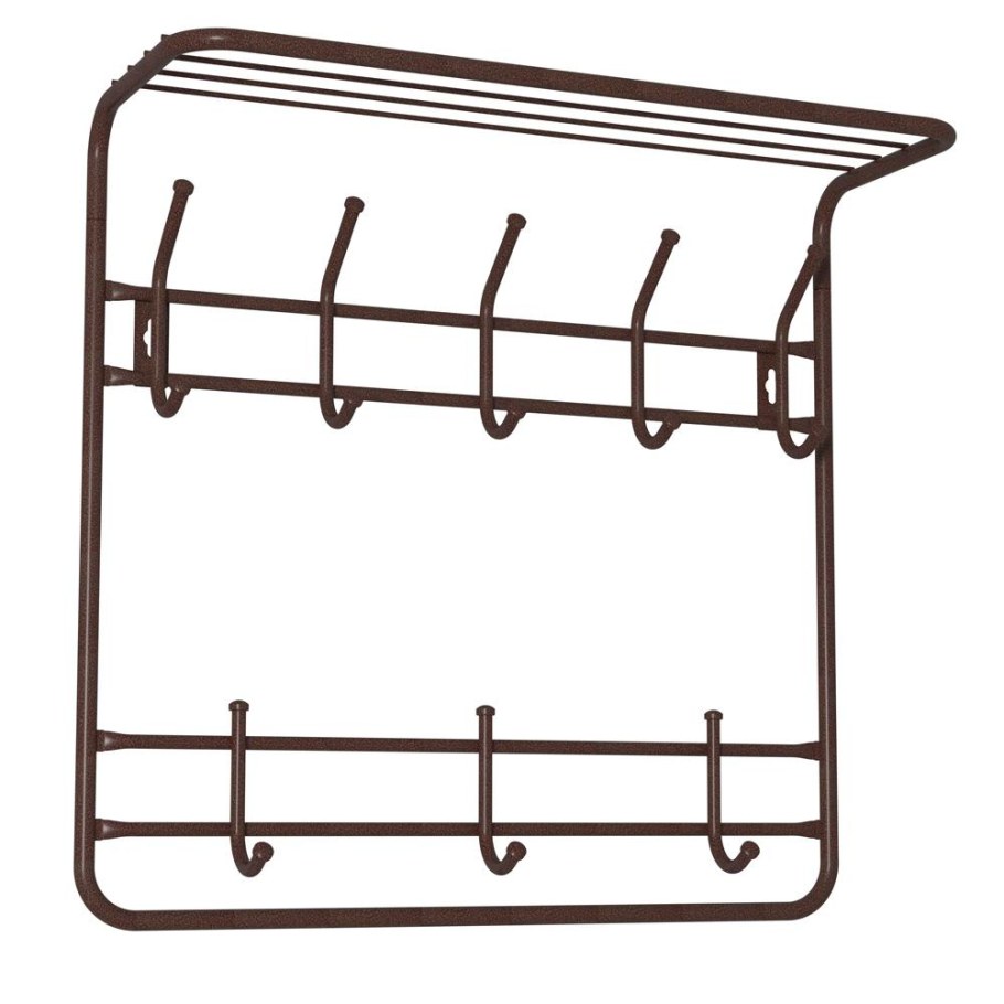Вешалка ЗМИ настенная всп8 м 2-х ярусная 60см (медный антик)