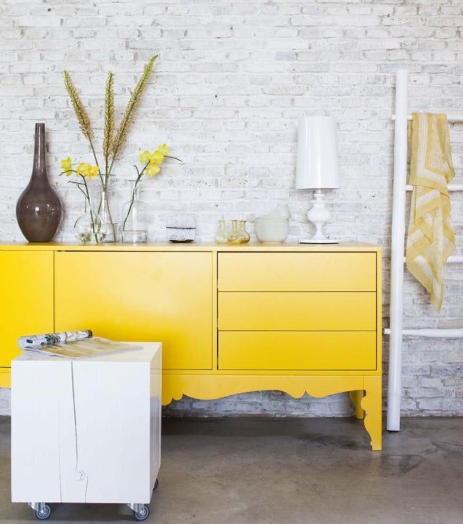 Желтый комод икеа