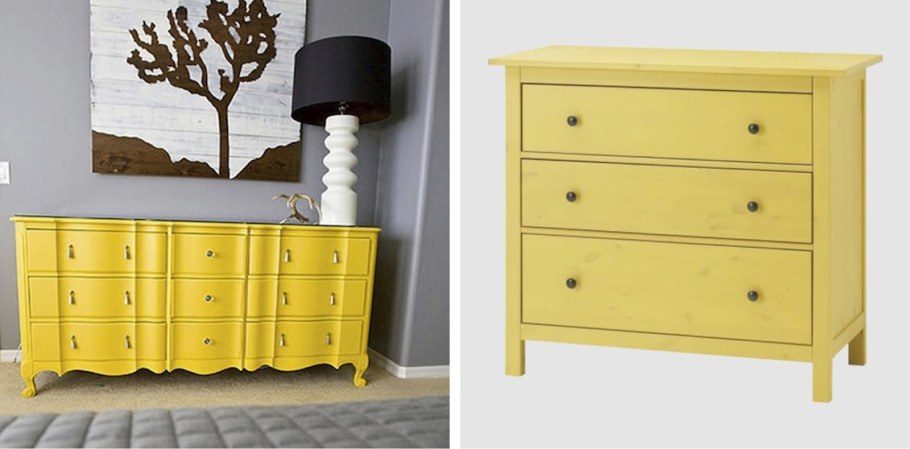 Тумба ХЕМНЭС икеа желтая