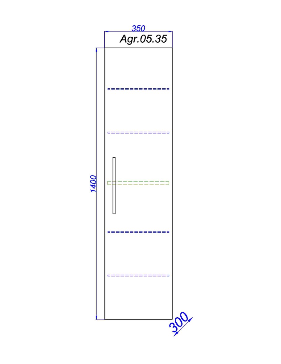Шкаф-пенал Aqwella Allegro 35