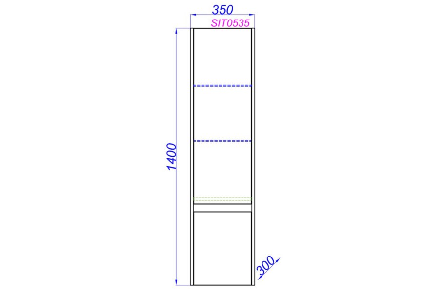 Шкаф-пенал Aqwella City дуб Балтийский