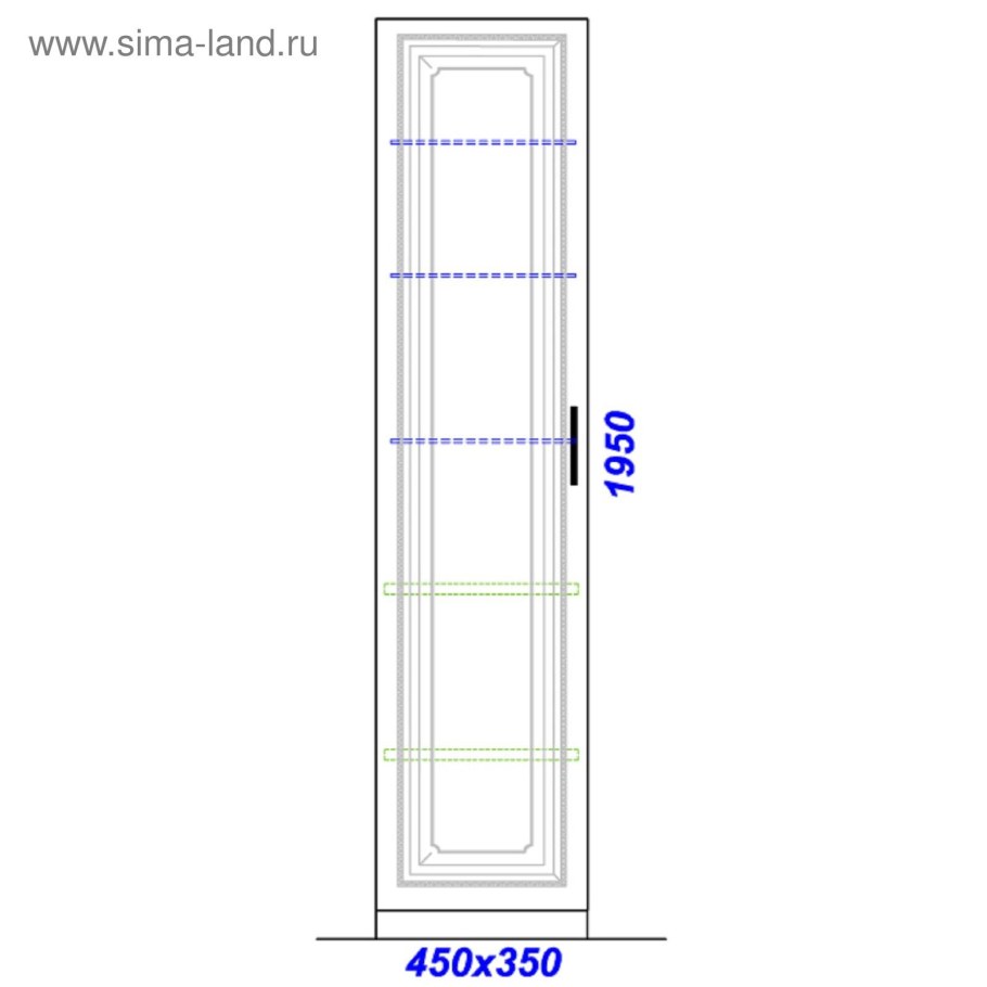 Aqwella, пенал Aqwella EMP.05.45/BLK Империя 45 см