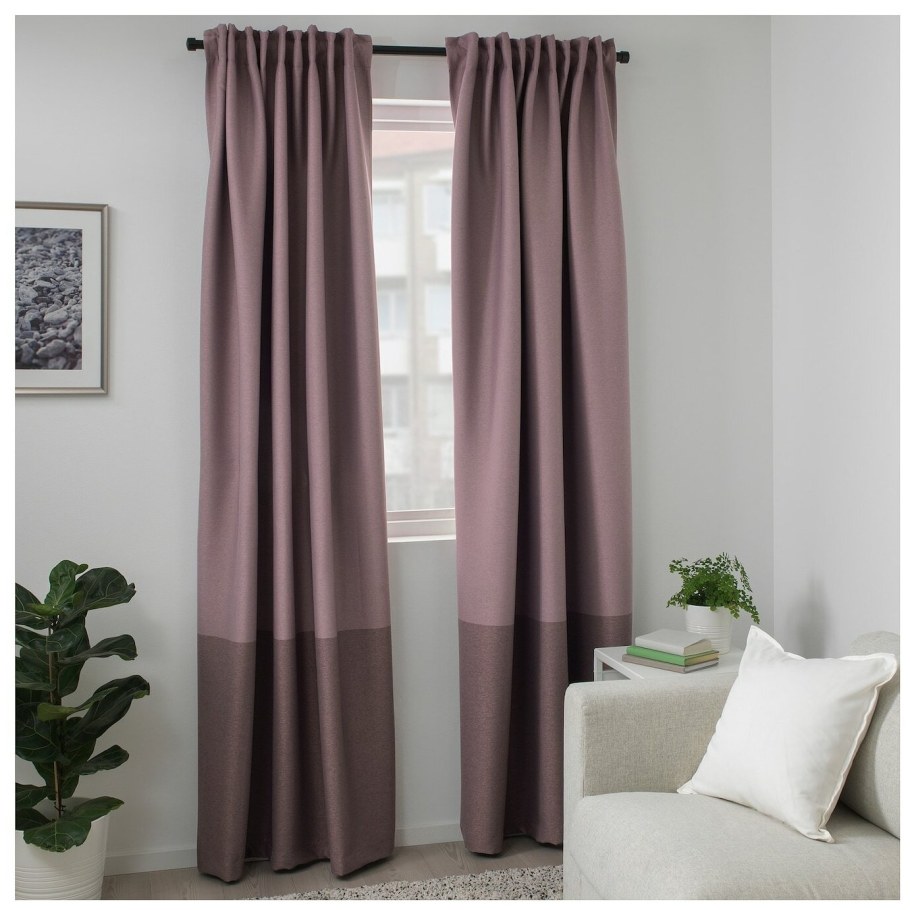 Majgull МАЙГУЛЛ гардины, блокирующие свет, 2 шт., сиреневый145x300 см