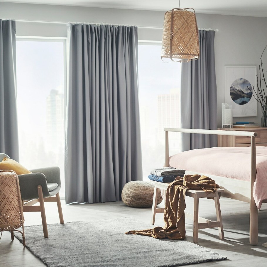 Bengta Бенгта блокирующая свет гардина, 1 шт., светло-серый210x300 см