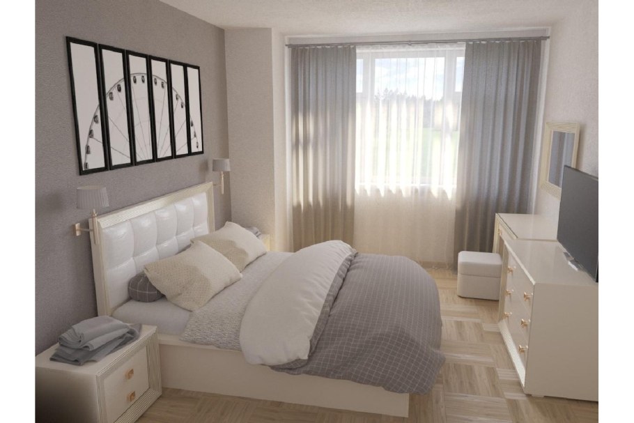 Спальня Даймонд Наоми белый глянец