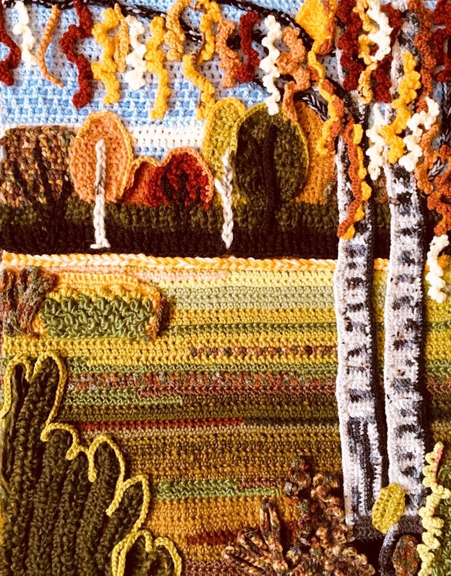 Вязаное панно