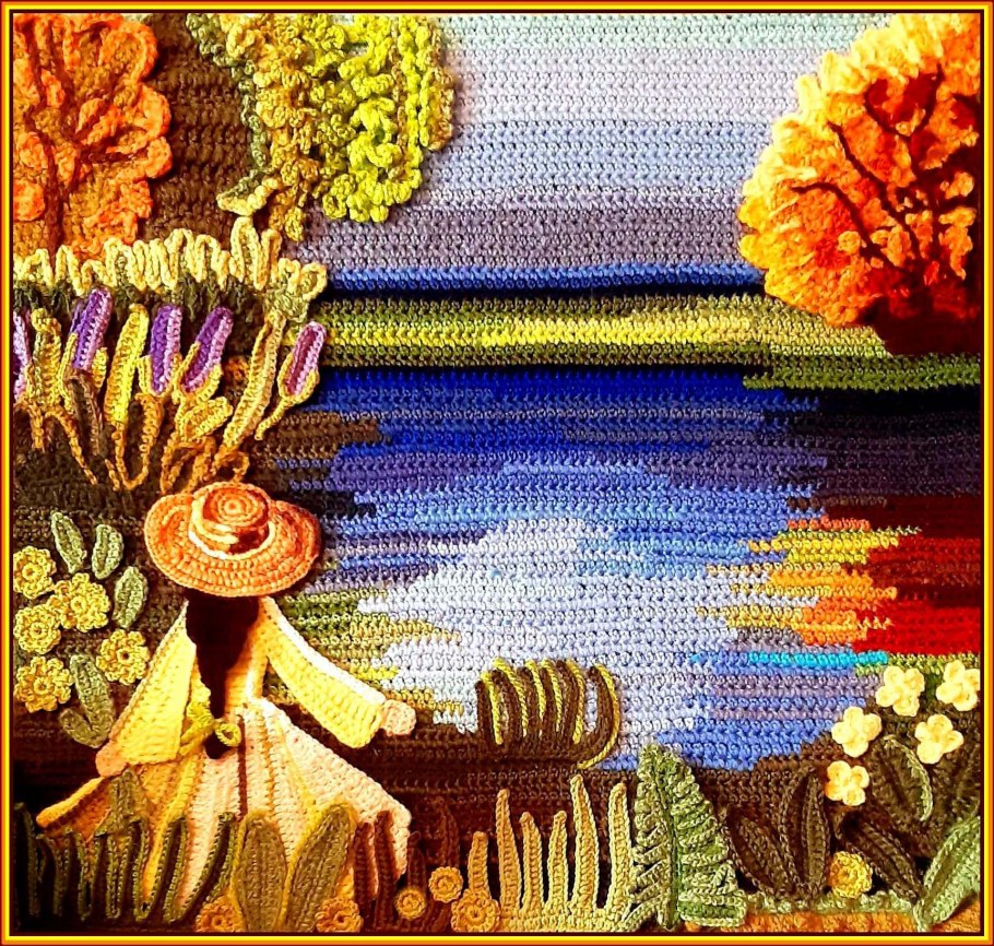 Панно крючком