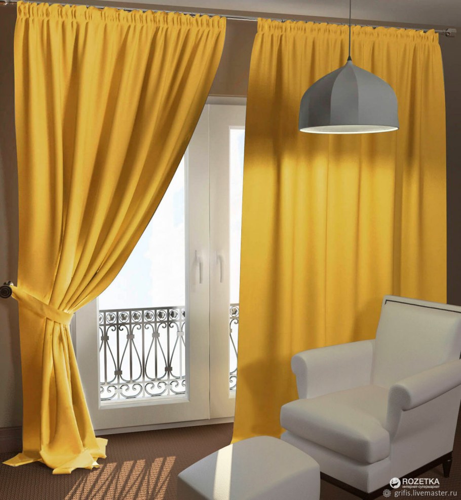 Шторы икеа Vilborg желтые