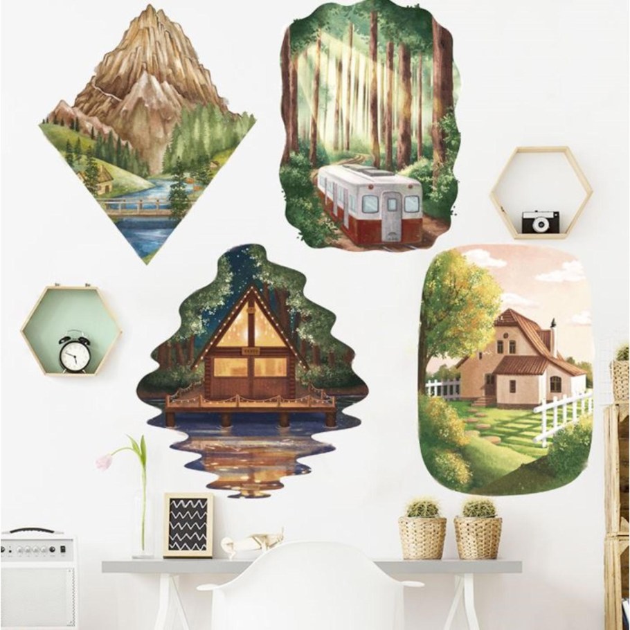 Дизайнерские наклейки для интерьера на тему путешествий