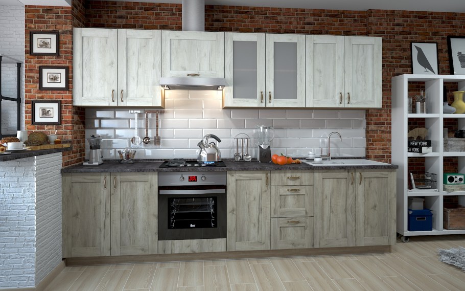 Дуб Винтаж грей кухня