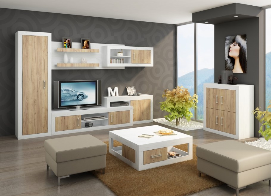 Мебель дуб сонома и белый