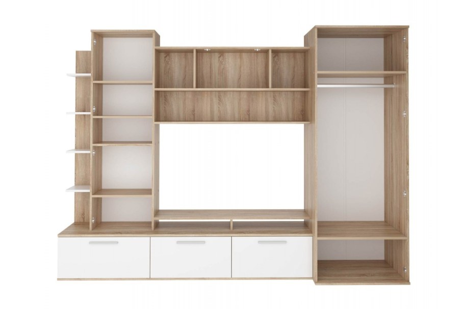 Стенка Денвер СТЛ.151.01 дуб сонома/белый