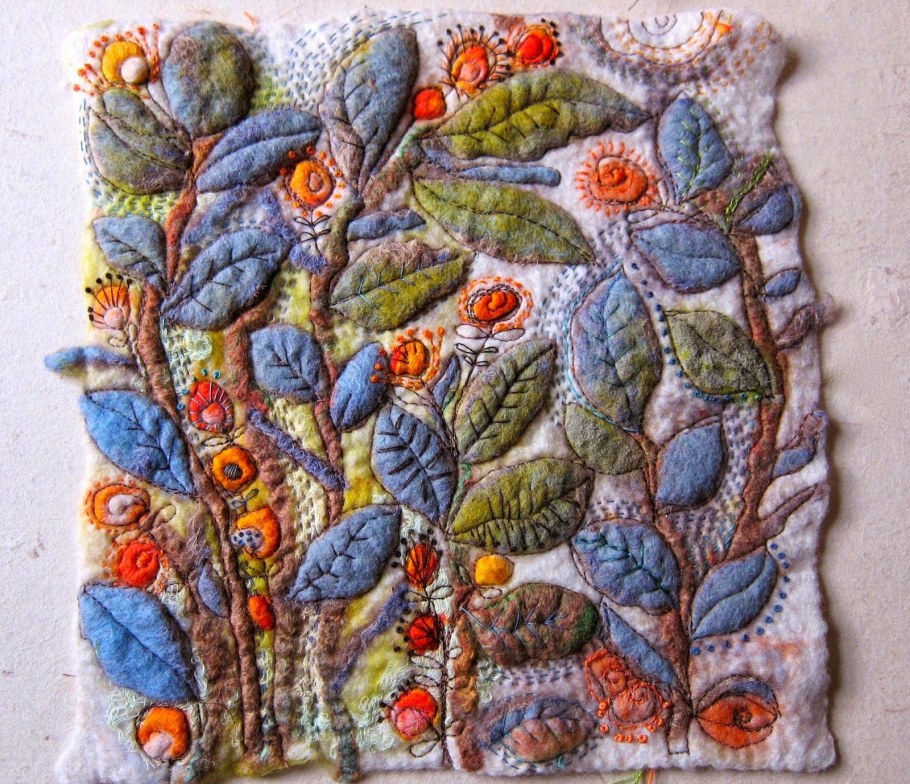 Валяние вышивка шерстью