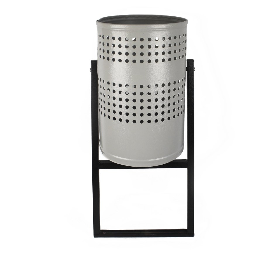 Урна уличная Уралочка перфорированная серая вкапываемая (УРП)