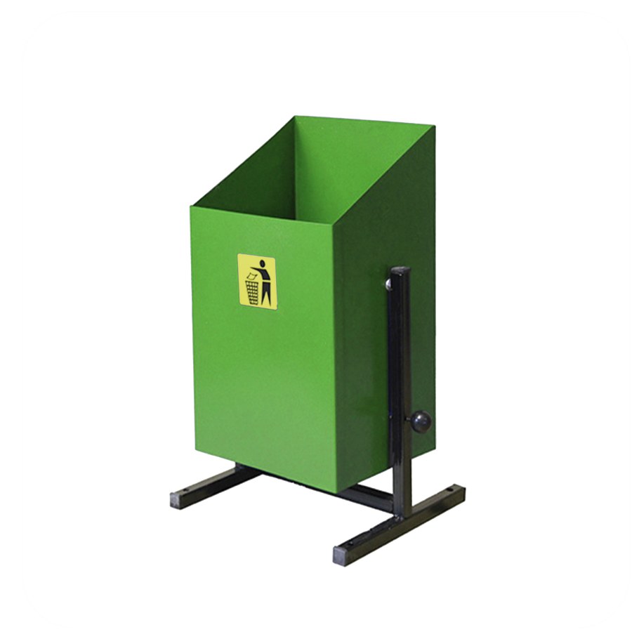 Урна уличная Уралочка бюджет 2 черная прямоугольная