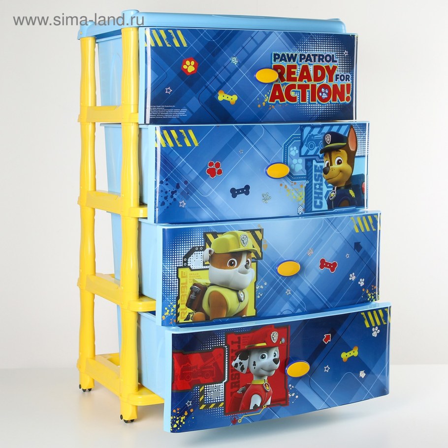 Комод альтернатива 4х секц.Щенячий патруль широкий м7988 /1/