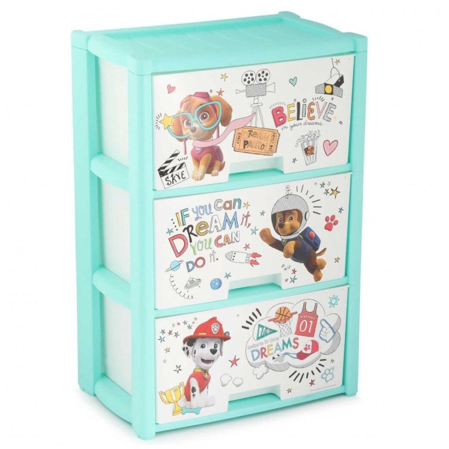 Комод "Щенячий патруль" 3-х секцион. Стандарт м7990(пластик)