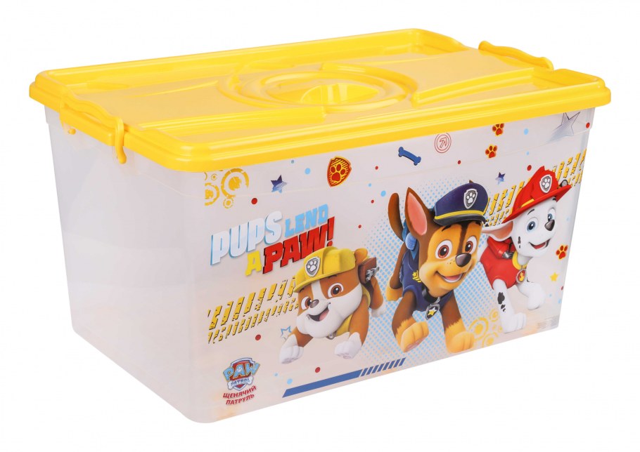 Контейнер Щенячий патруль 50л с крышкой уп.5 м8147