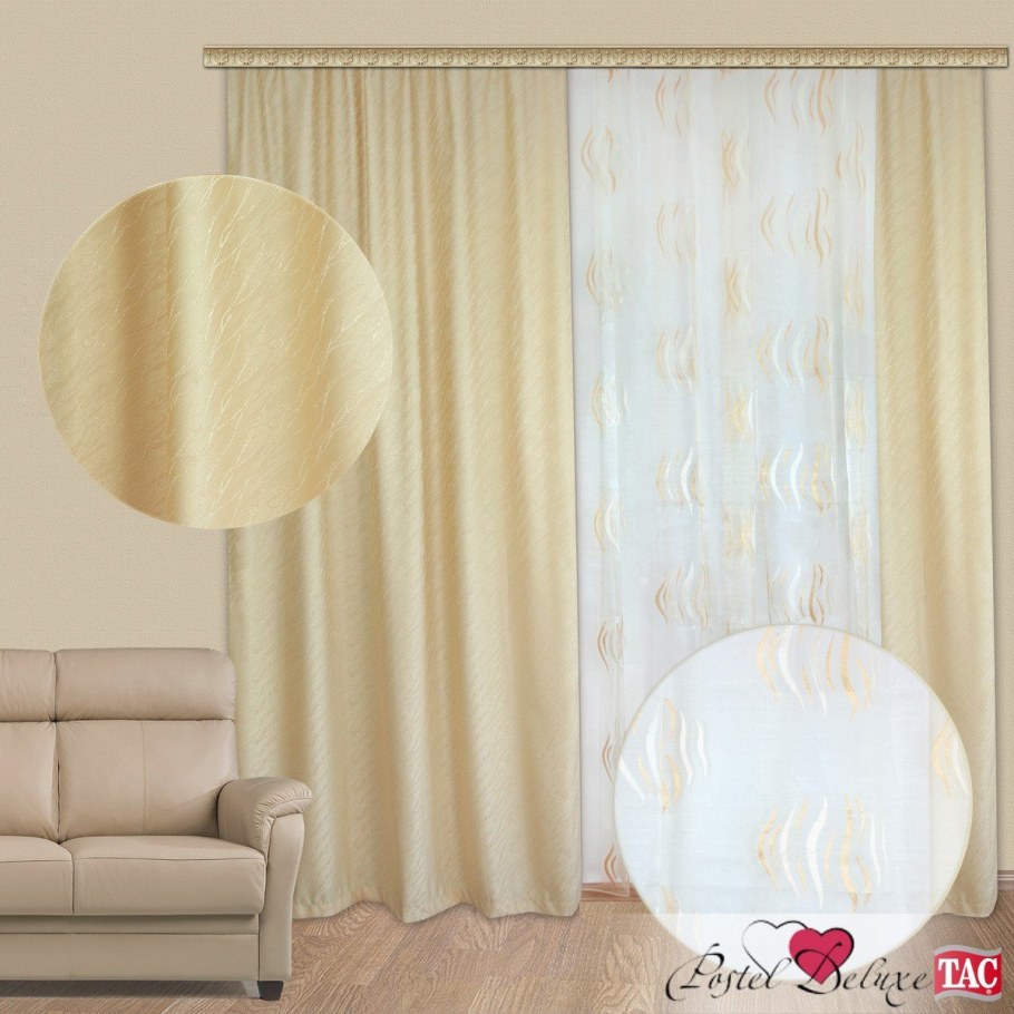 Шторы цвета шампань в интерьере