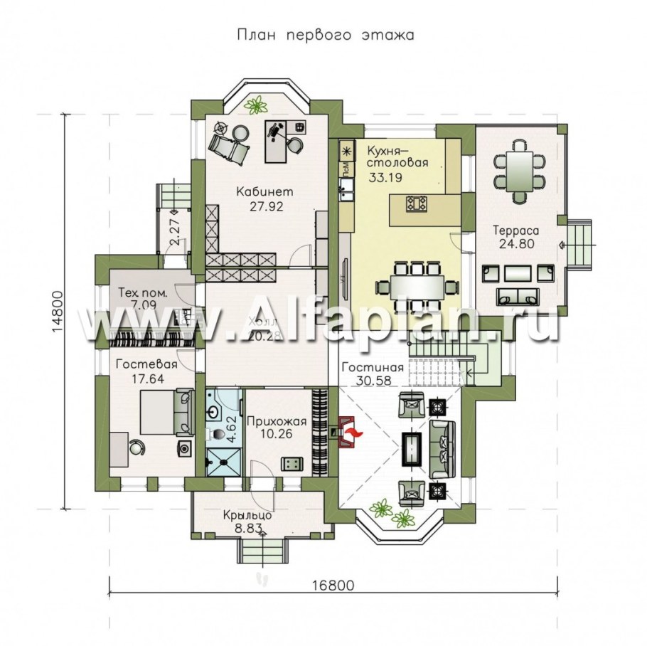 Проект дома талия план Альфаплан