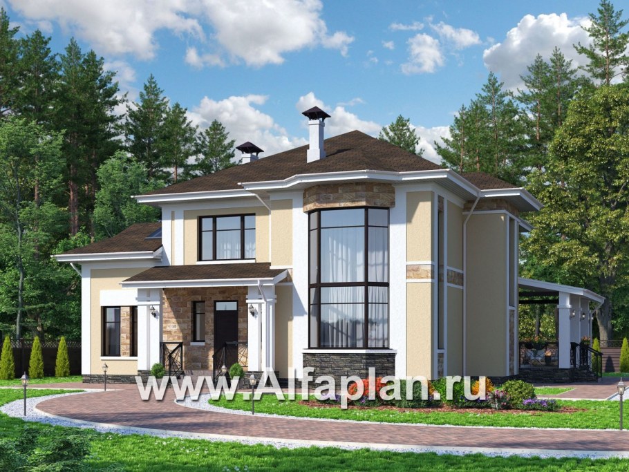 Одноэтажный дом Альфаплан